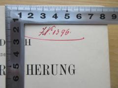 - (Reichsversicherungsamt), Von Hand: Inventar-/ Zugangsnummer; 'I. Nr. 1396.'. 
