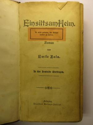 88/80/40647(9) ausgesondert : Ein sittsam Heim
 (1905)