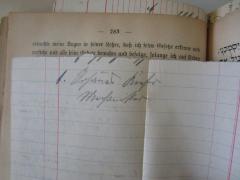 - (Kahn, Moses;Kiefer[?], Johannes), Papier: Notiz, Berufsangabe/Titel/Branche; '[...]
1. Johannes Kiefer Mechaniker'. 
