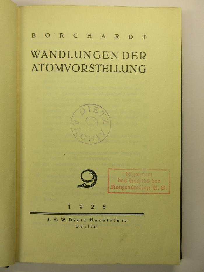 88/80/40714(0) : Wandlungen der Atomvorstellung (1928)