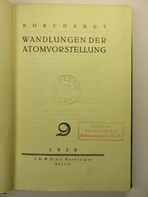 88/80/40714(0) : Wandlungen der Atomvorstellung (1928)