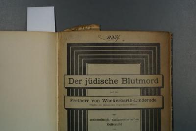 - (Deutsches Reich. Auswärtiges Amt), Von Hand: Nummer; '11337.'. 