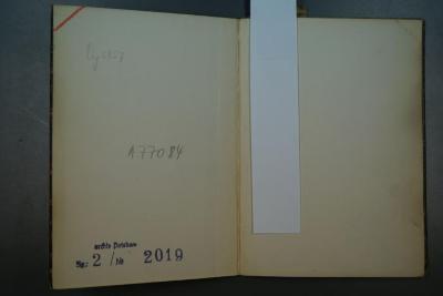 - (Archiv Potsdam), Stempel: Name, Ortsangabe, Signatur; 'archiv Potsdam
Sg. 2 / No 2019'.  (Prototyp)