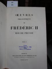 ;III ;D ;2246 f: Œuvres philosophiques de Frédéric II, roi de Prusse  (1848)