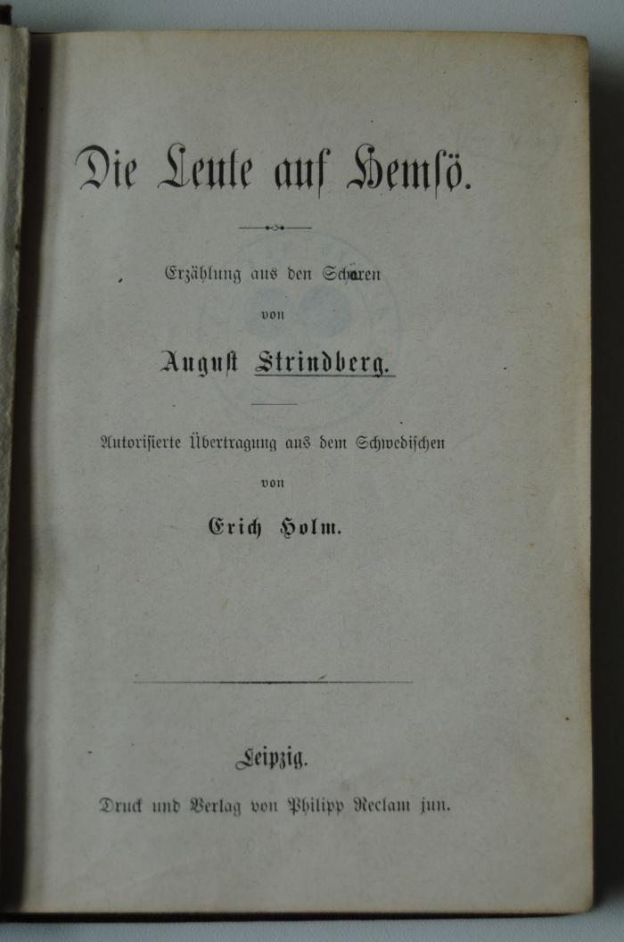 1/96 : Die Leute auf Hemsö. Erzählung aus den Scheren (ca. 1890)