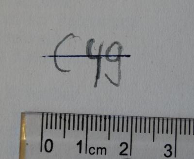 - (Geheime Staatspolizei Hannover), Von Hand: Signatur; 'C 49'. 