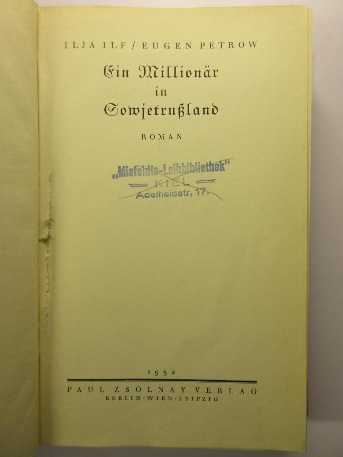 88/80/40739(6) : Ein Millionär in Sowjetrußland (1932)