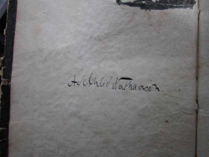 - (Nathanson, Adelheid), Von Hand: Autogramm; 'Adelheid Nathanson'. 