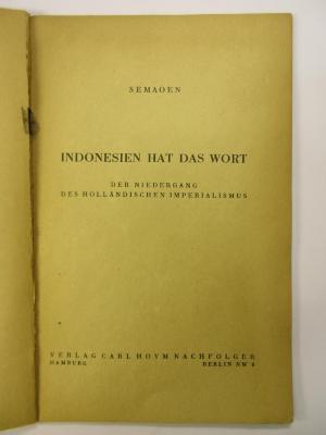 88/80/40753(2) : Indonesien hat das Wort
 (1927)