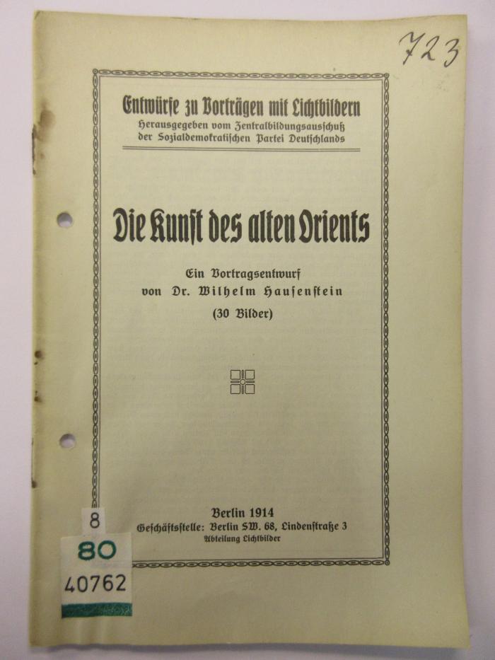 88/80/40762(4)
88/80/40762(4) : Die Kunst des Orients (1914)
