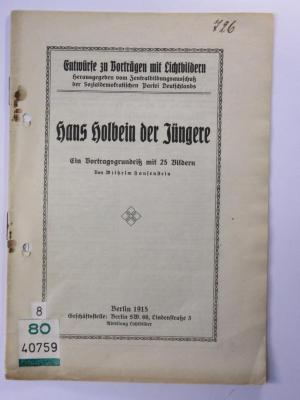 88/80/40759(3) : Hans Holbein der Jüngere
 (1915)