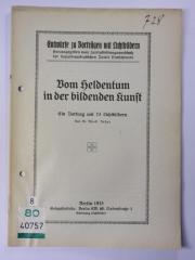 88/80/40757(0) : Vom Heldentum in der bildenden Kunst
 (1915)