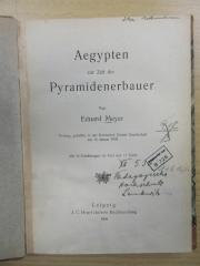 Gesch 7a mey 1 : Aegypten zur Zeit der Pyramidenerbauer (1908)