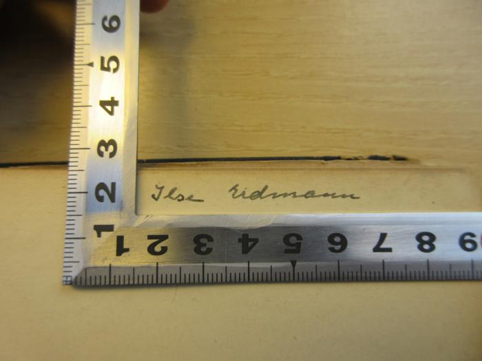 Gesch 7a mey2 : Geschichte des alten Aegyptens (1887);- (Erdmann, Elisabeth), Von Hand: Name; 'Ilse Erdmann'. 