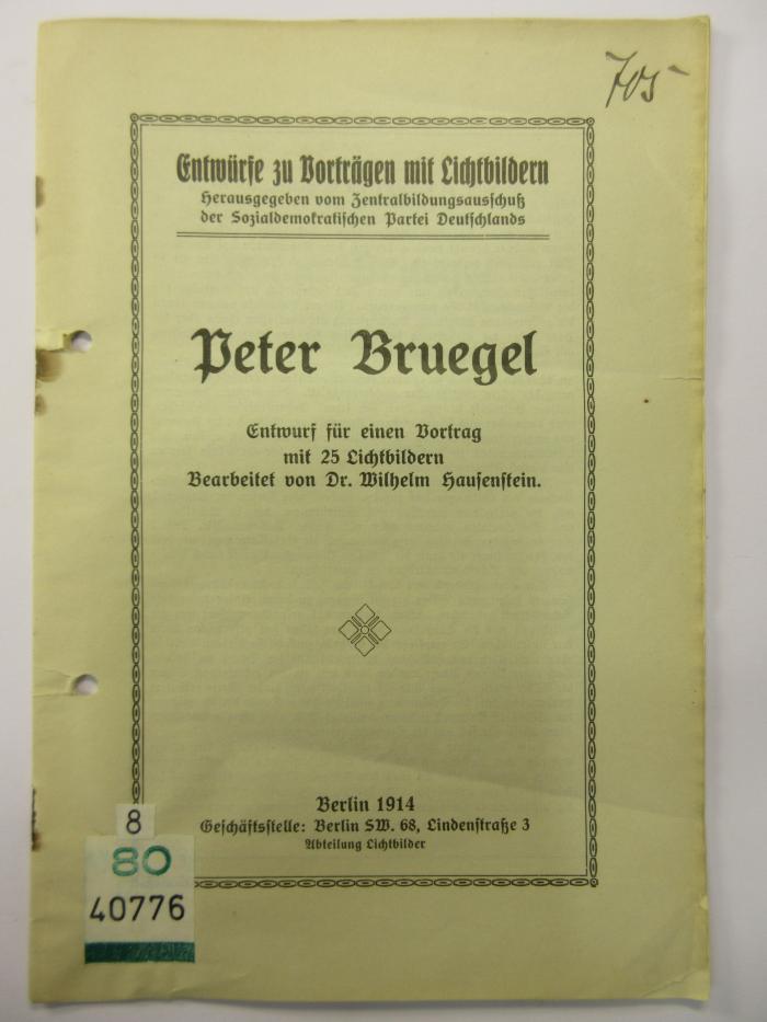 88/80/40776(5) : Peter Bruegel (1914)