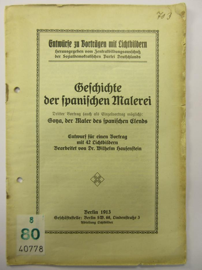88/80/40778(9) : Geschichte der spanischen Malerei 3 (1913)