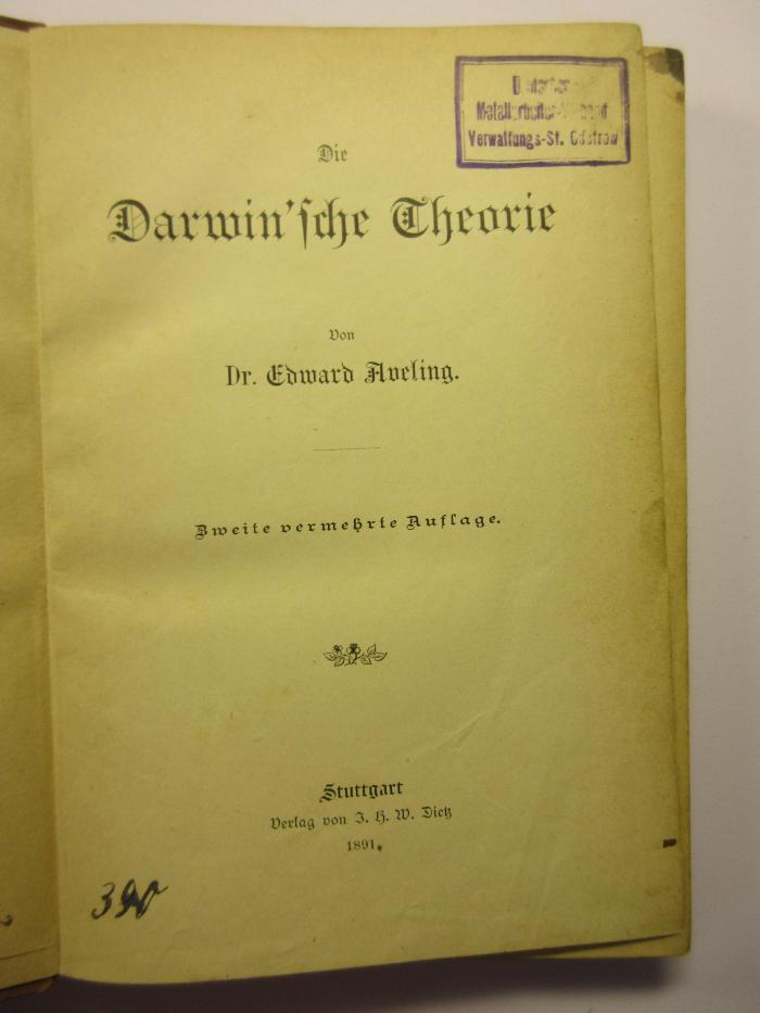 88/80/40826(4) : Die Darwin'sche Theorie
 (1891)