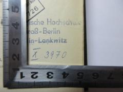 - (Pädagogische Hochschule), Von Hand: Signatur; 'X 3970'. 