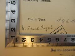 - (Paul Vogel), Von Hand: Name; 'Dr. Paul Vogel'.  (Prototyp)
