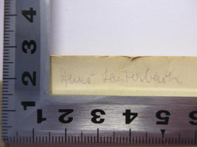 - (Lauterbach, Heinz), Von Hand: Name; 'Heinz Lauterbach'. 