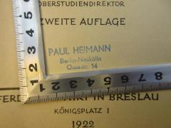 - (Heimann, Paul), Stempel: Name, Ortsangabe; 'Paul Heimann
Berlin-Neukölln
Ossastr. 14'. 