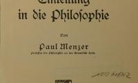 100 MENZ : Einleitung in die Philosophie (1913)