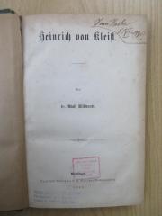 GK 5164 W665 : Heinrich von Kleist
 (1863)