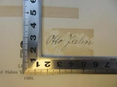 - (Jahn, Otto), Von Hand: Name; 'Otto Jahn'. 