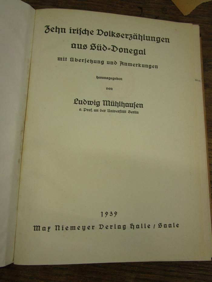 Cq 2301: Zehn irische Volkserzählungen aus Süd-Donegal (1939)