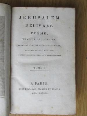 1 N 19-1 : Jérusalem délivrée : Poeme, traduit de l'italien. Bd. 1 (1803)