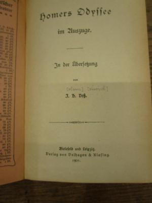 Cn 1104: Homers Odyssee im Auszuge (1908)