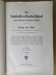 2 D 56-1 : Die Statistik in Deutschland nach ihrem heutigen Stand. Bd. 1 (1911)