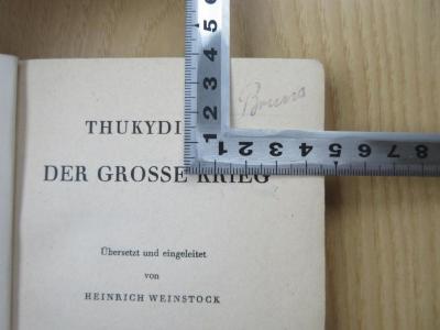 FH 26170 H673D.938 : Der grosse Krieg;- (Bruns), Stempel: Name; 'Bruns'. 
