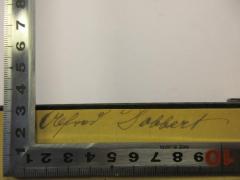 - (Dobbert, Alfred), Von Hand: Name; 'Alfred Dobbert'. 