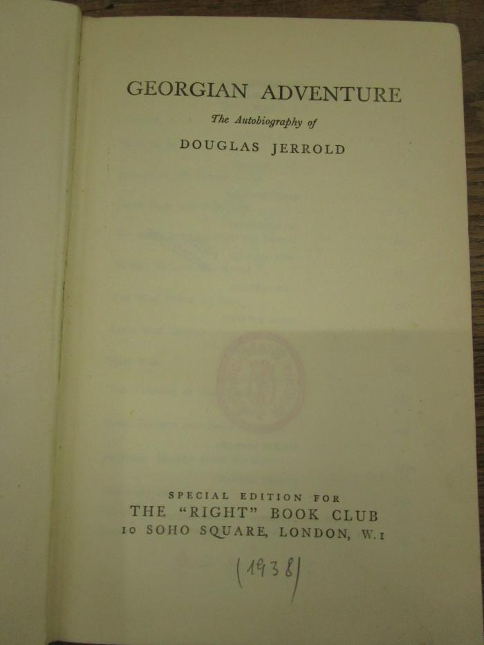 Cp 571: Georgian Adventure ([1938])