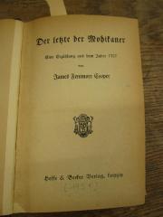 Cq 2339: Der letzte Mohikaner : Eine Erzählung aus dem Jahre 1757 ([1921])