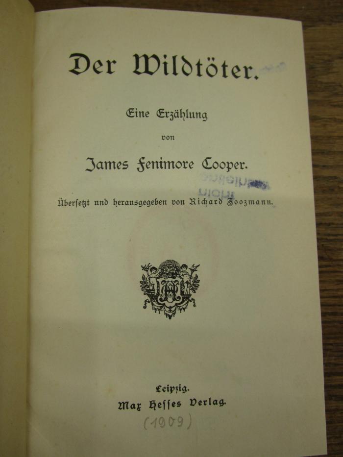Cq 2341: Der Wildtöter : Eine Erzählung ([1909])