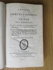 2 D 52-8 : L'esprit de l'encyclopédie, ou choix des articles les plus agréables, les plus curieux et les plus piquans de ce grand dictionnaire. Bd. 8 (1800)