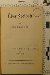 123.5 MILL : Über Freiheit (ca. 1900)