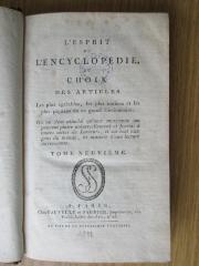 2 A 52-9 : L'esprit de l'encyclopédie, ou choix des articles les plus agréables, les plus curieux et les plus piquans de ce grand dictionnaire. Bd. 9 (1800)