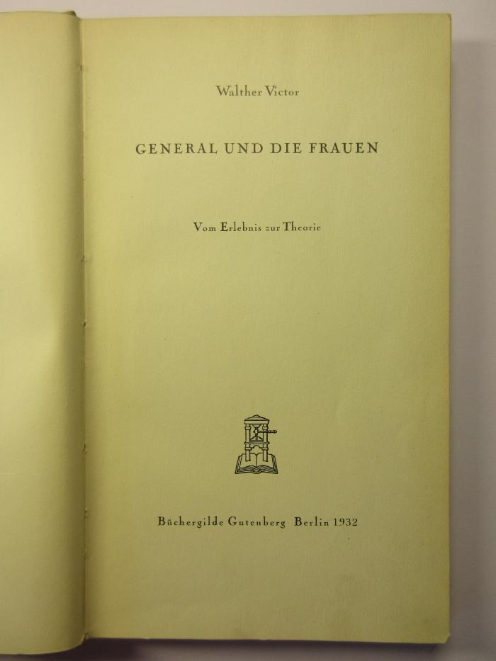88/80/40846(1) : General und die Frauen (1932)