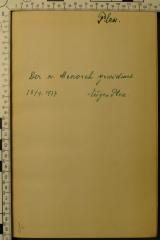 - (Pless, Eugen;Menorah (Loge in Trautenau/Böhmen)), Von Hand: Widmung; 'Der w. Menorah gewidmet 
18./ 9. 1937 Eugen Pless'. 