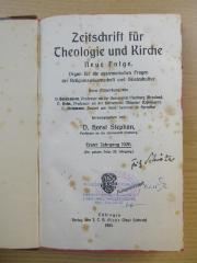 BA 8900 : Zeitschrift für Theologie und Kirche : Neue Folge. (1920)