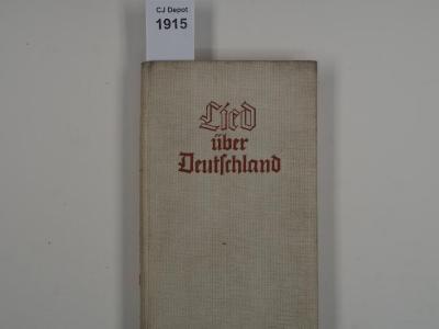  Lied über Deutschland. Lieder der jungen Mannschaft. (o.J.)