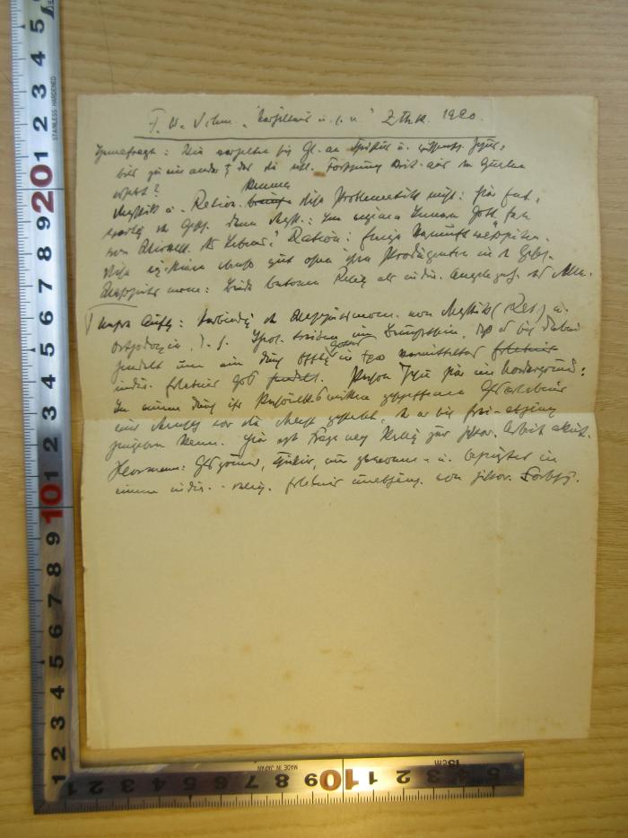 F. W. Schm [...] 1920. [...]