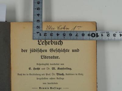 - (Cohn, Ilse), Von Hand: Autogramm; 'Ilse Cohn 1 m'. 