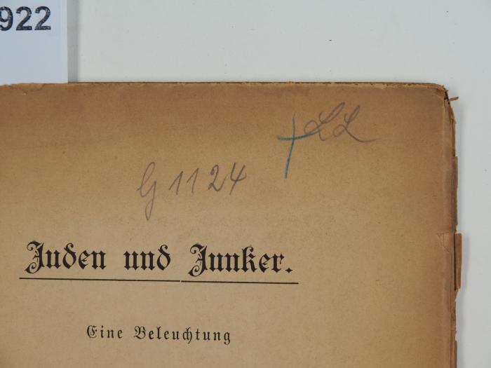 -, Von Hand: Nummer; 'G 1124'