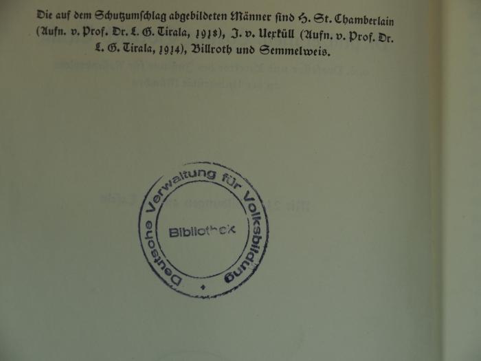 - (Deutsche Verwaltung für Volksbildung, Bibliothek), Stempel: Ortsangabe, Name; 'Deutsche Verwaltung für Volksbildung, Bibliothek'.  (Prototyp)