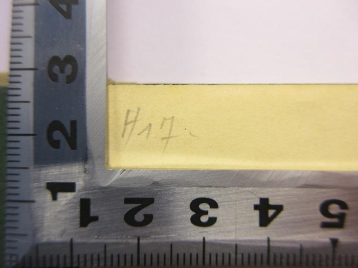 -, Von Hand: Nummer; 'H17'