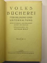 88/80/40909(0)-1 : Volksbücherei für Bildung und Unterhaltung 1
 (1926)